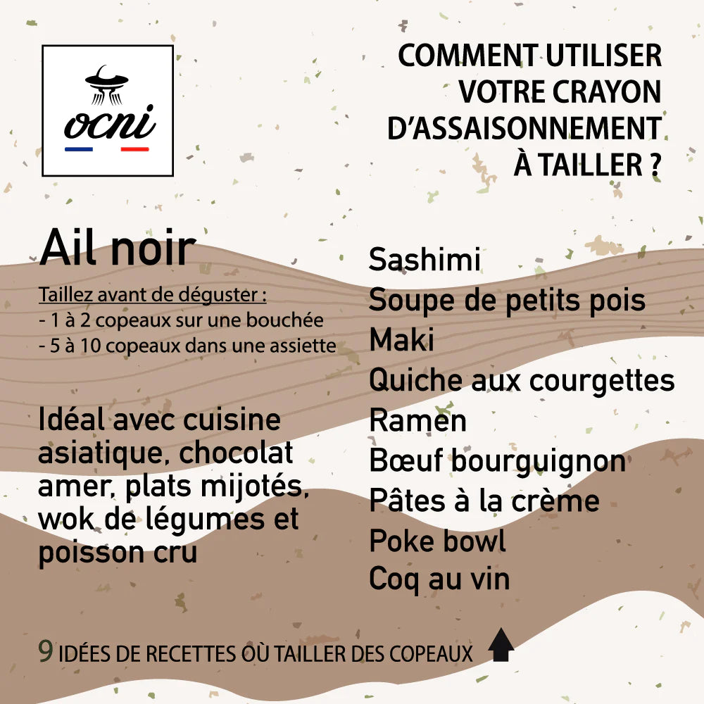 ocni, assaisonnement à tailler ail noir