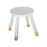 Décoration enfant, tabouret enfant blanc, drôle de bouilles