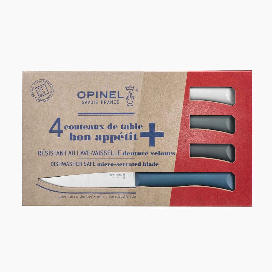opinel, coffret 4 couteaux de table Bon appétit + en polymère