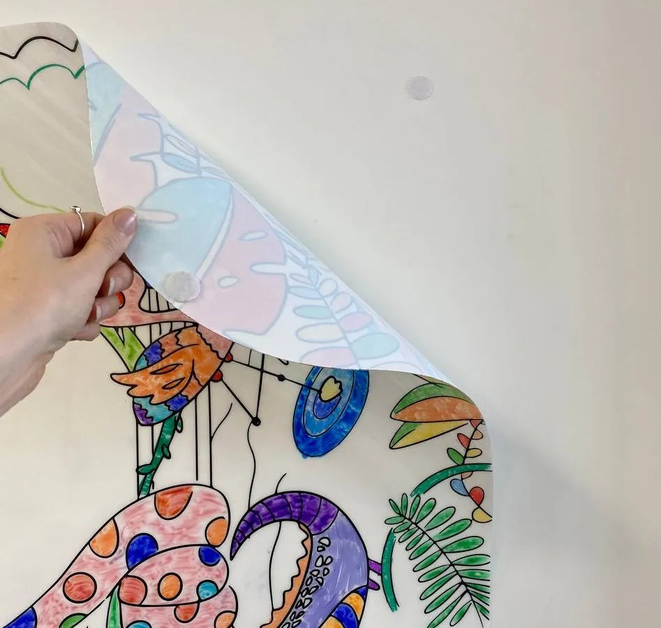 Décoration enfant, coloriage, drôle de bouilles