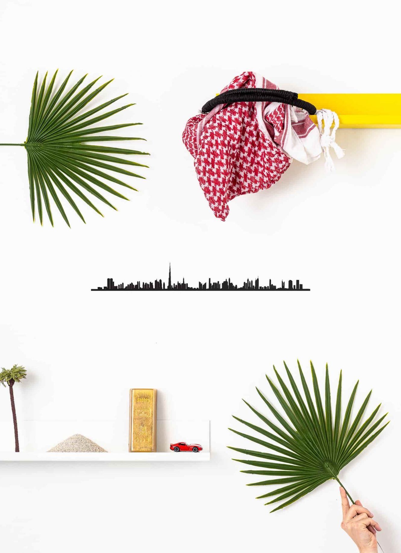 décoration murale, skyline Dubaï