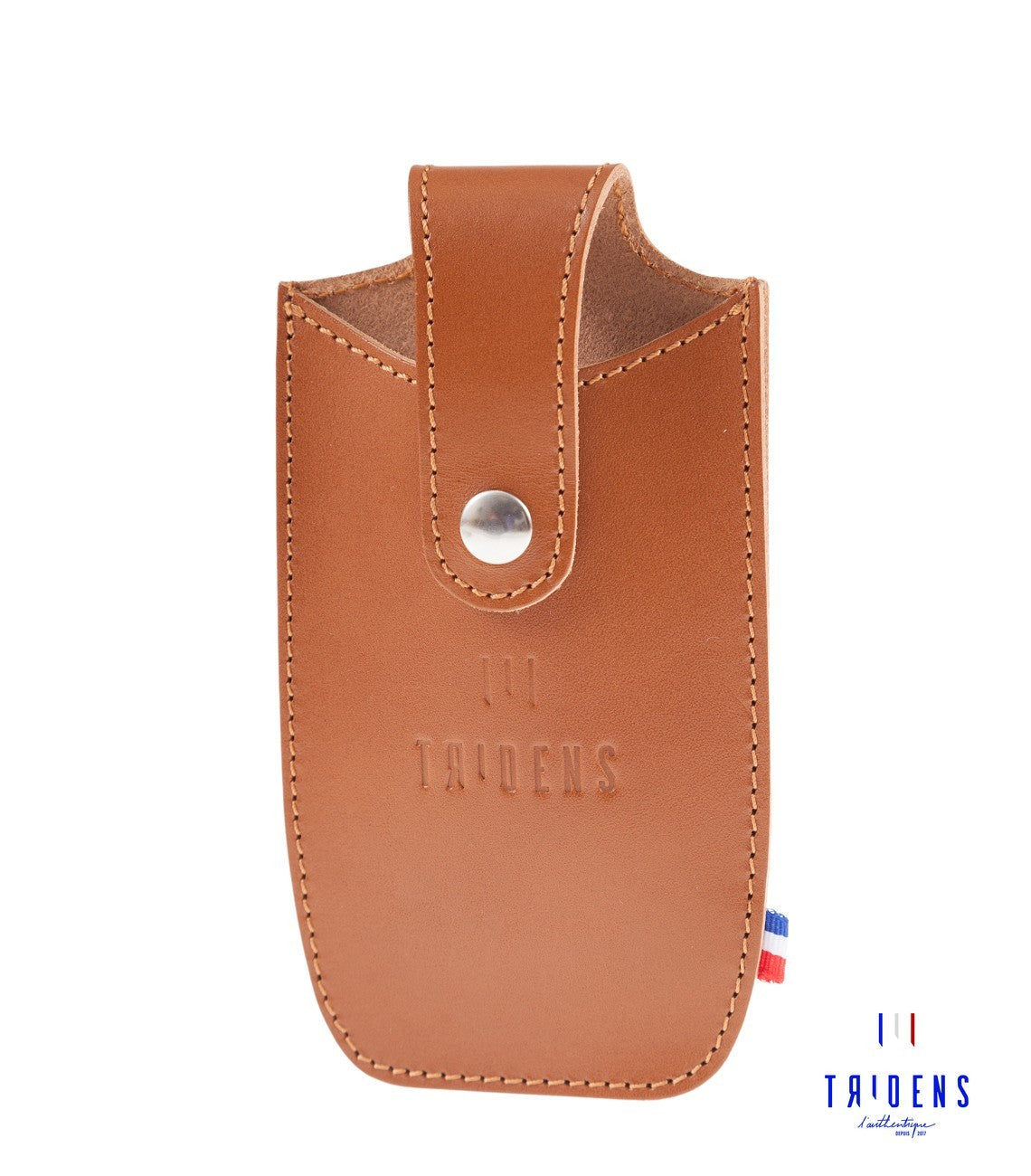 tridens, fourchette à viande avec étui en cuir made in france