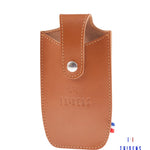 tridens, fourchette à viande avec étui en cuir made in france