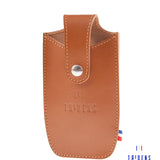tridens, fourchette à viande avec étui en cuir made in france