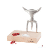 tridens fourchette à viande et support bois made in france