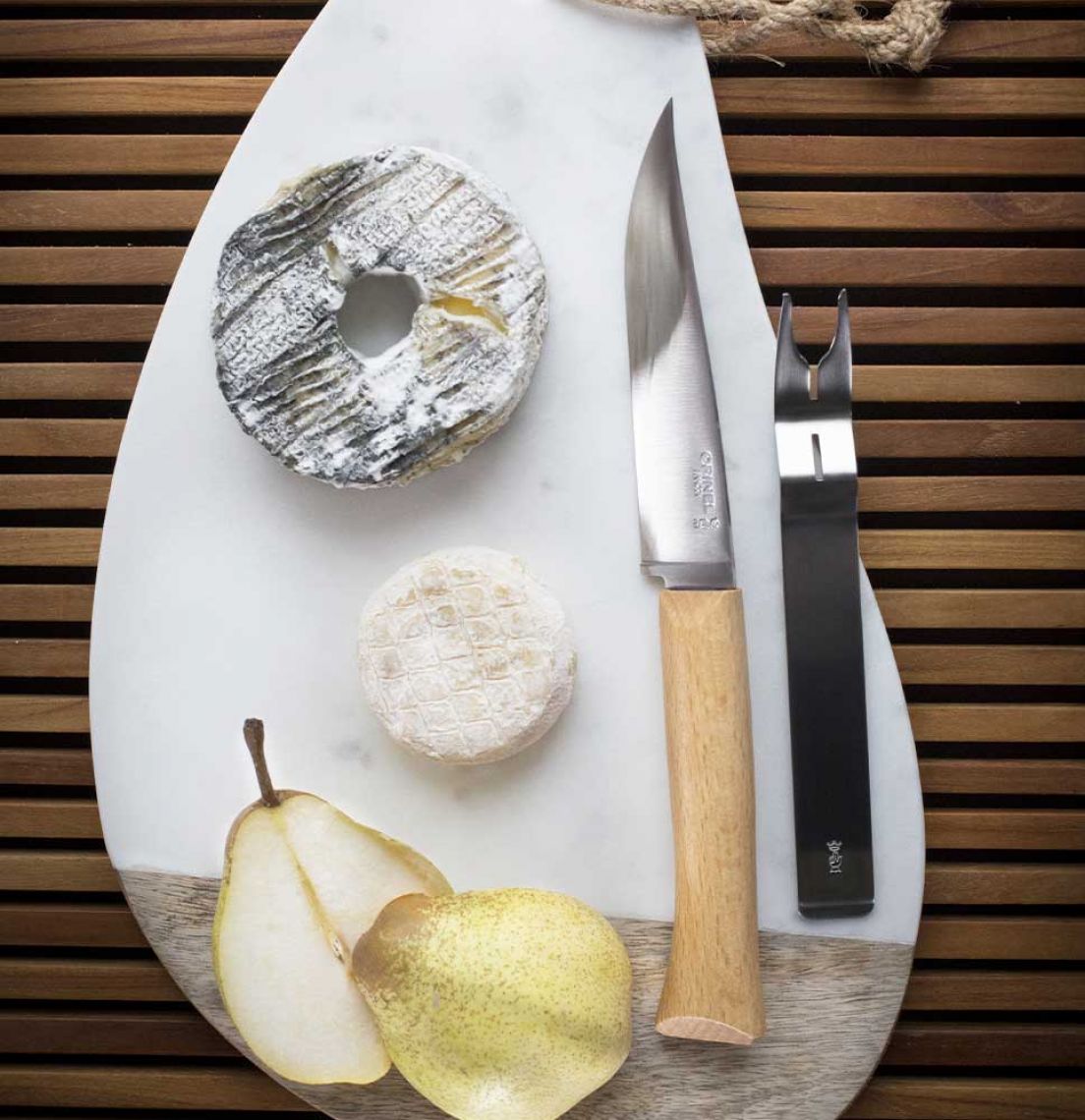 Opinel - Couteau à fromage + fourchette