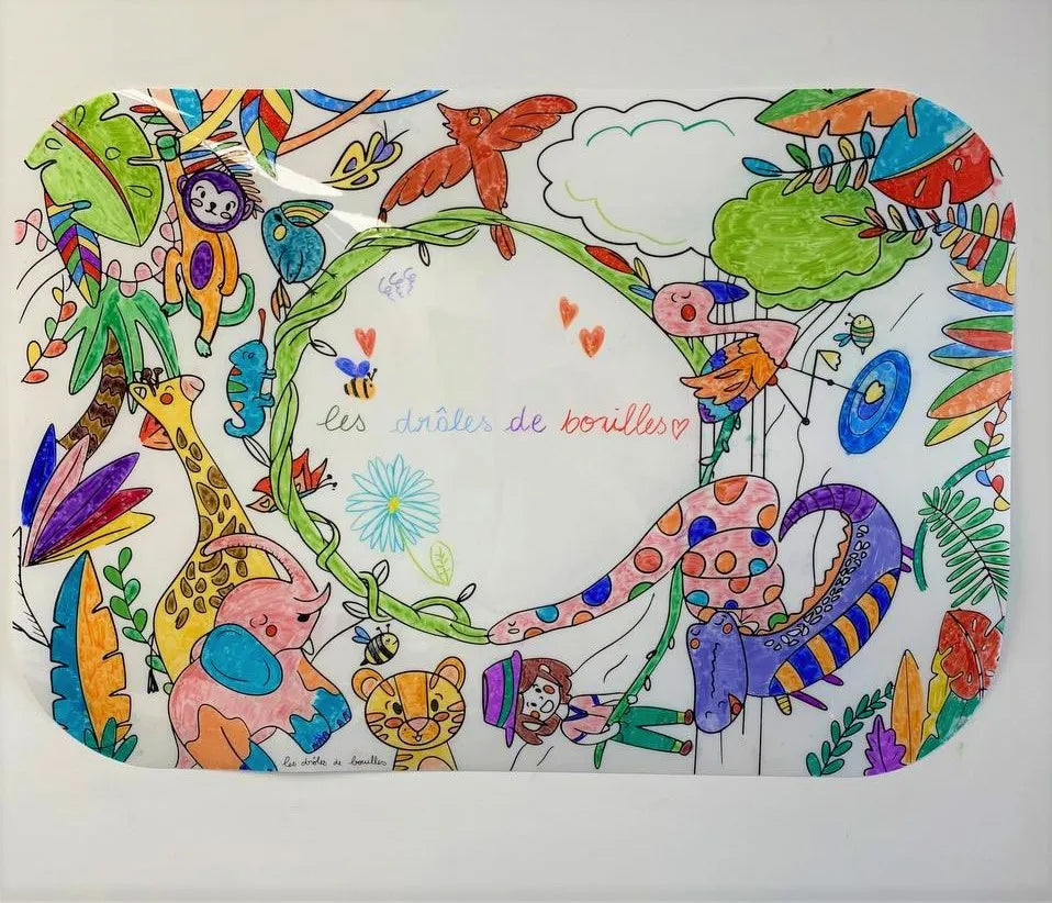 Décoration enfant, coloriage, drôle de bouilles