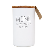 Candle "Wine is my partner in crime"