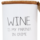 Candle "Wine is my partner in crime"