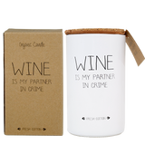 Candle "Wine is my partner in crime"