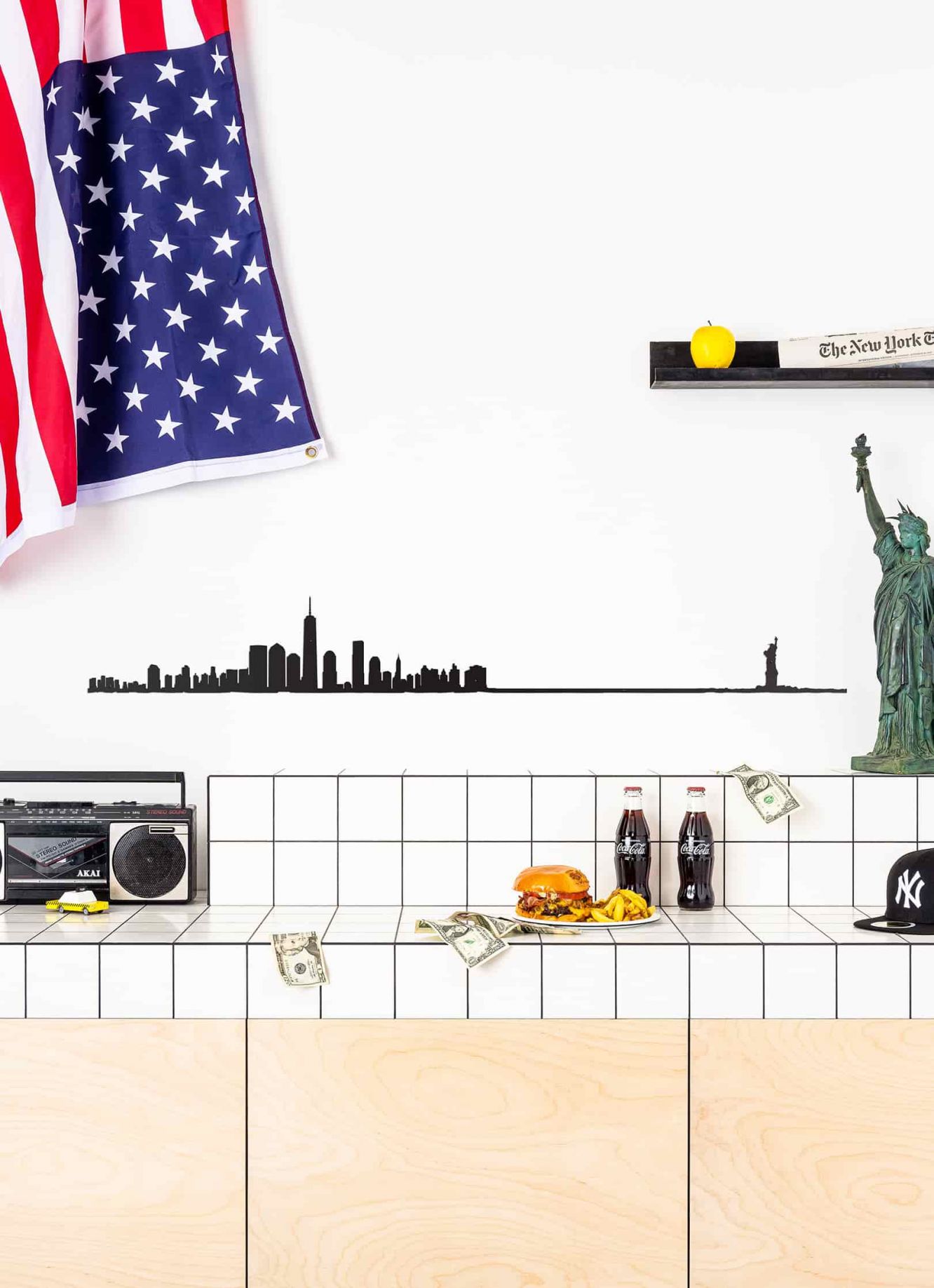 décoration murale, skyline New York
