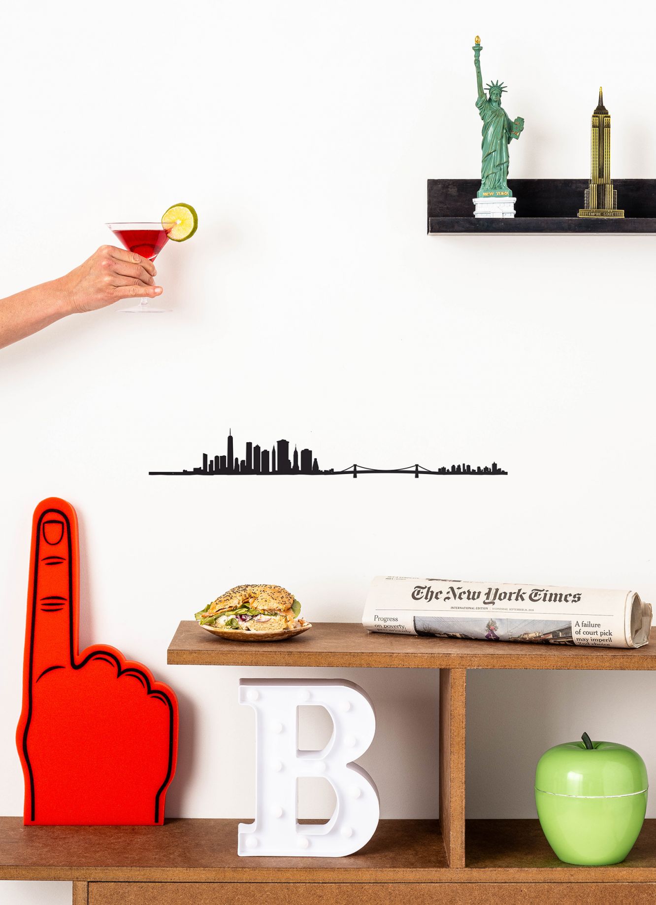 décoration murale, skyline New York
