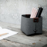 Vide-poche carré - Cuir recyclé