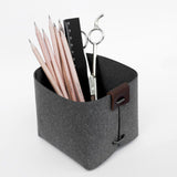 Vide-poche carré - Cuir recyclé