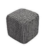 Pouf cubique laine