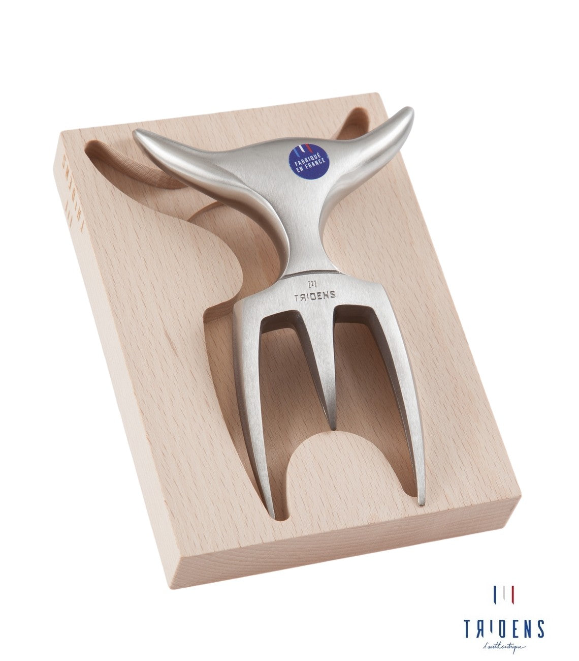 tridens fourchette à viande et socle de rangement made in france