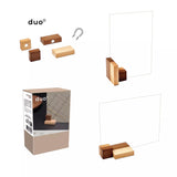 Porte photo magnétique duo en bois
