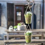 Vase suspendu avec crochet et ficelle