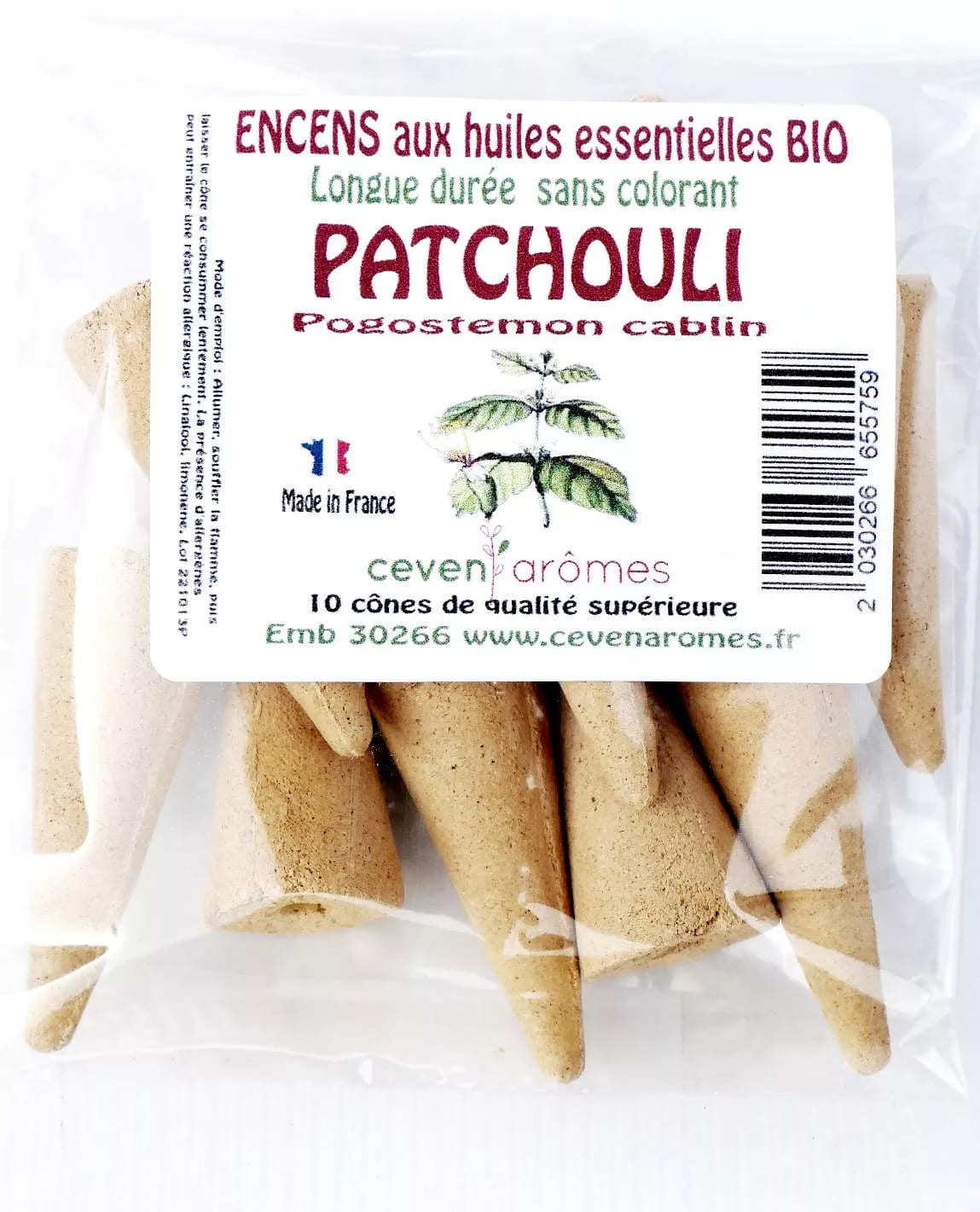 Cône d'encens Ceven Aromes - Patchouli