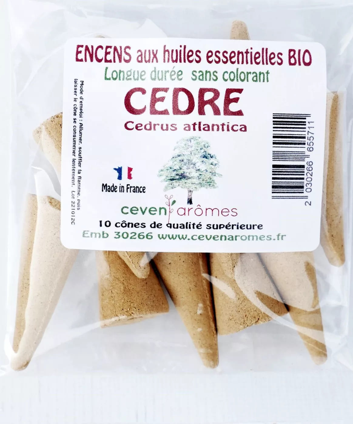 Cône d'encens Ceven Aromes - cèdre