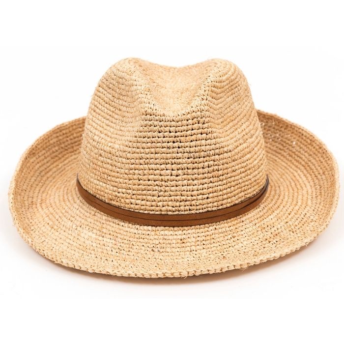 Chapeau raphia naturel
