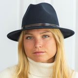 Chapeau feutre - lien cuir