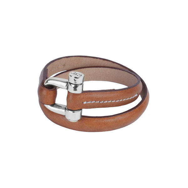 Bracelet double tour en cuir