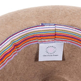 Chapeau feutre - lien cuir & tricot
