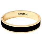 Bijoux - bracelet ovale bangle à fermoir noir
