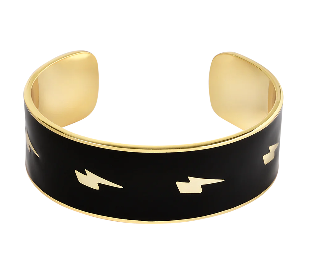 Bijoux - jonc ouvert ziggy bangle up noir