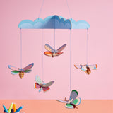 Mobile enfant Butterfly dance - décoration en carton recyclé - studio roof