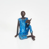 Sculpture l'enfant au livre