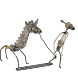 Cheval et cavalier à pied