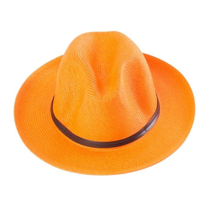 Chapeau en papier - lien cuir