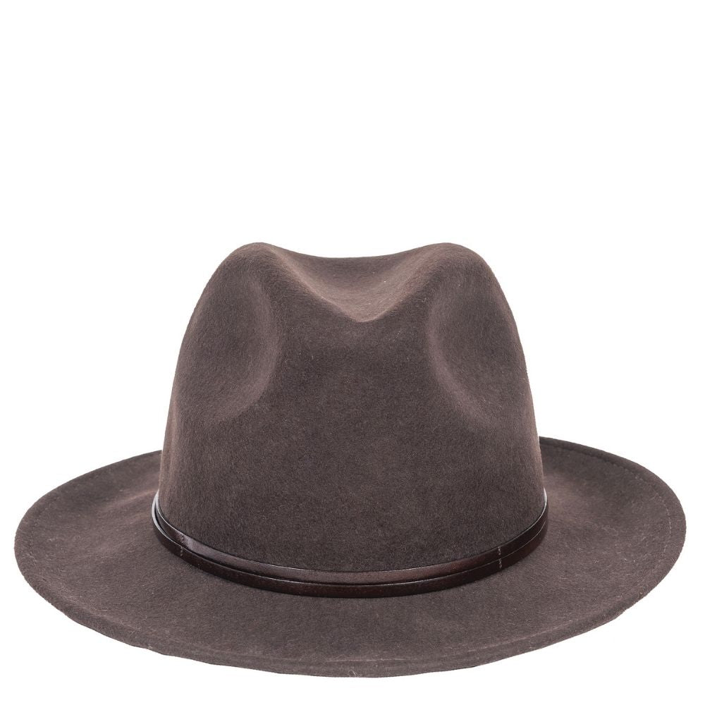 Chapeau feutre - lien cuir