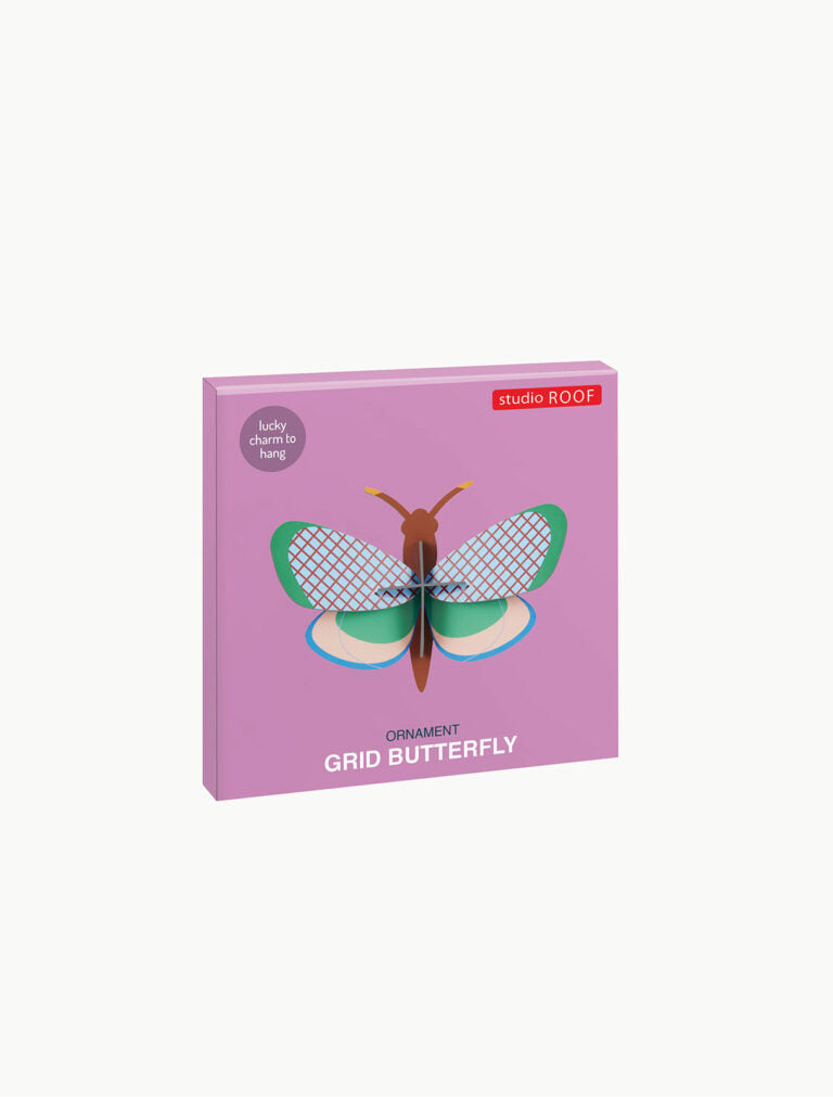 Lucky charm grid butterfly - décoration en carton recyclé - studio roof