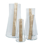 Vase en verre transparent