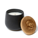 Bougie en Grès Noir Mat