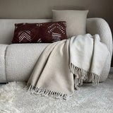 Plaid double face en laine recyclé