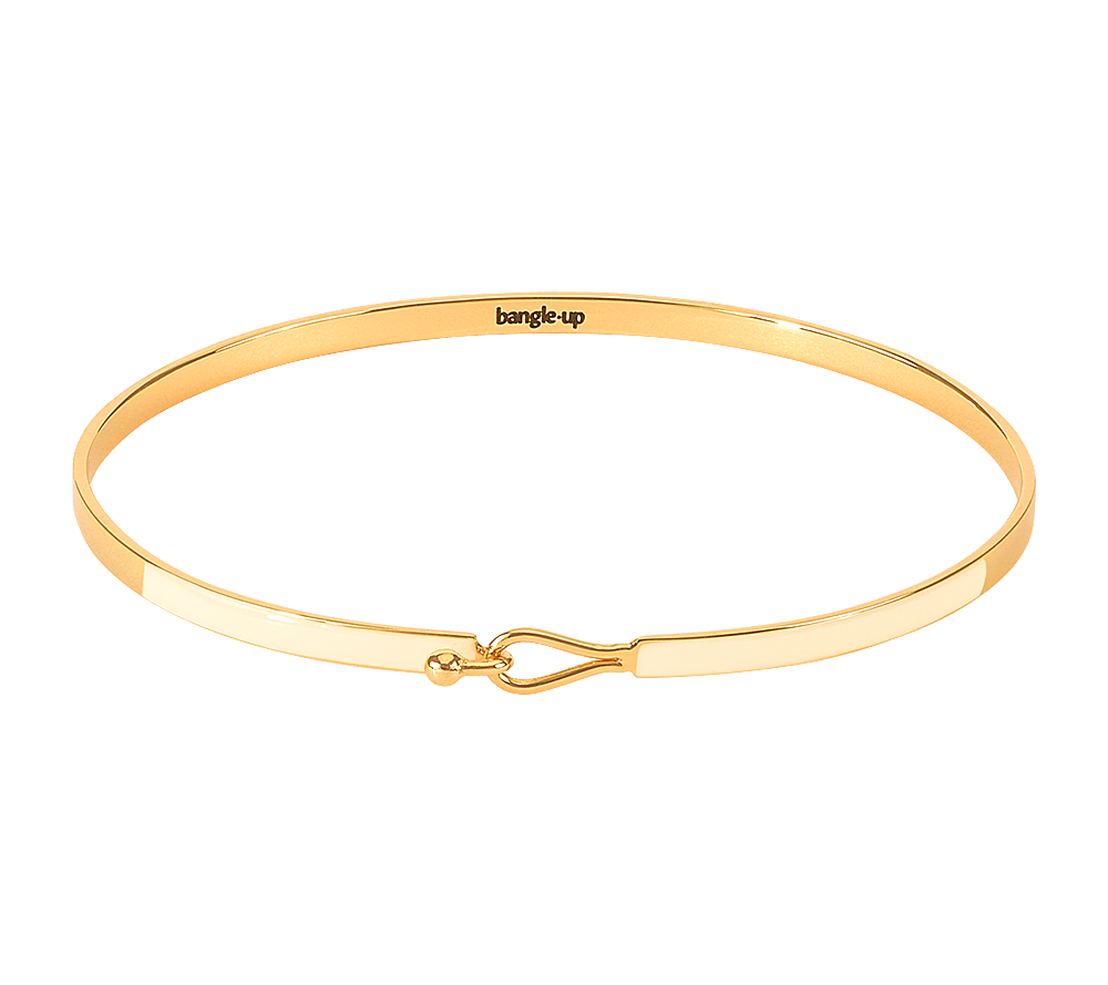  bracelet lily - bangle up - blanc sable