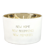 Bougie "New home, new beginnings, new memories"