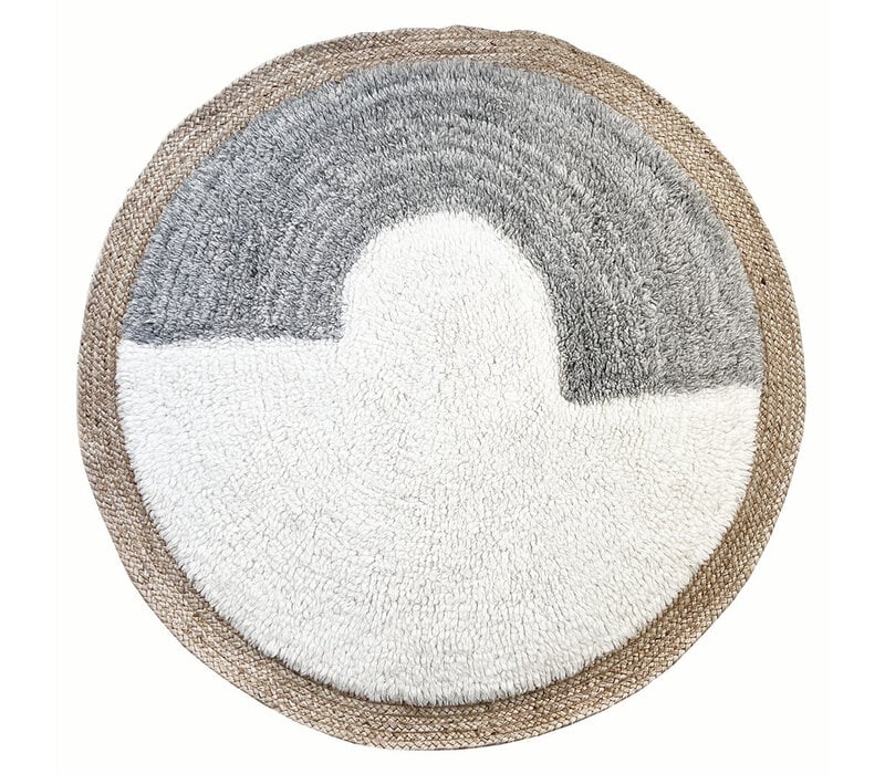 Tapis rond en laine de jute