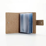 Porte cartes fermoir métallique - Cuir recyclé