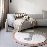 Tapis rond en laine de jute