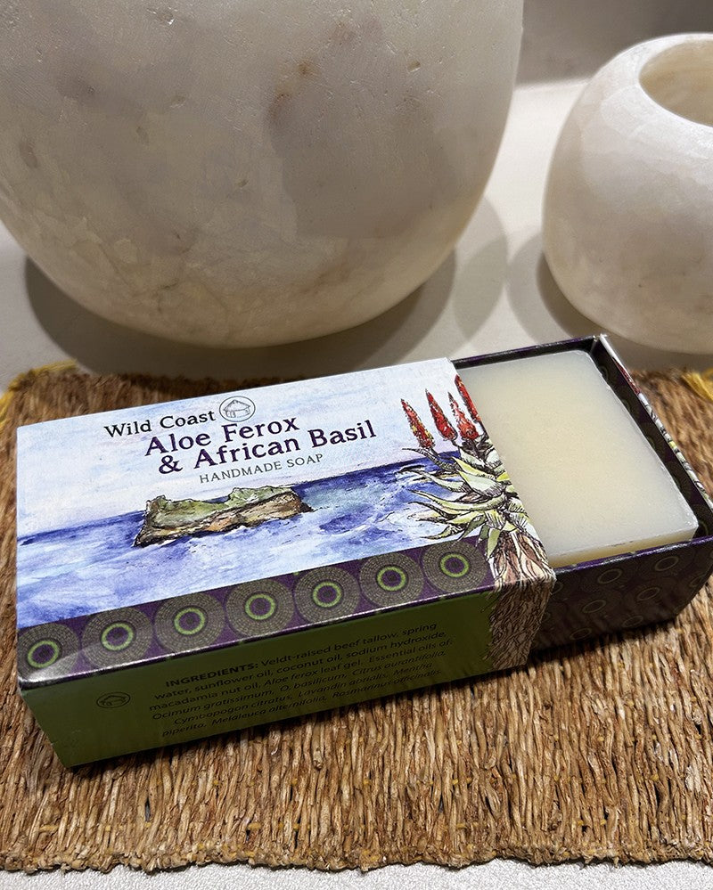 Mahatsara - soin du corps - savon solide africain Aloe Ferox & African Basil