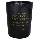 Coco Chanel quote candle