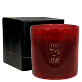 “You + me = Love” candle