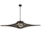 décoration, luminaire suspension rif singing bois noir