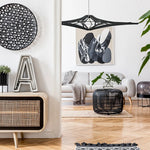 décoration, luminaire suspension rif singing bois noir