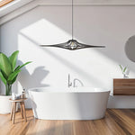 décoration, luminaire suspension rif singing bois noir